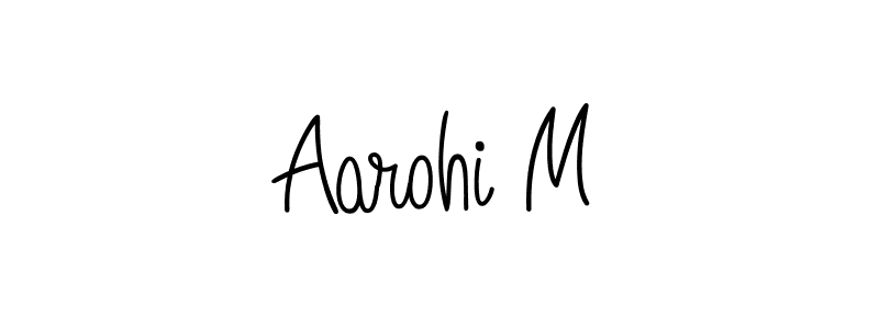 How to Draw Aarohi M signature style? Angelique-Rose-font-FFP is a latest design signature styles for name Aarohi M. Aarohi M signature style 5 images and pictures png