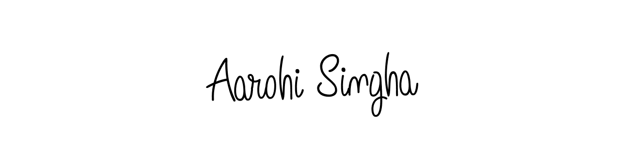 Use a signature maker to create a handwritten signature online. With this signature software, you can design (Angelique-Rose-font-FFP) your own signature for name Aarohi Singha. Aarohi Singha signature style 5 images and pictures png