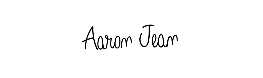 You should practise on your own different ways (Angelique-Rose-font-FFP) to write your name (Aaron Jean) in signature. don't let someone else do it for you. Aaron Jean signature style 5 images and pictures png