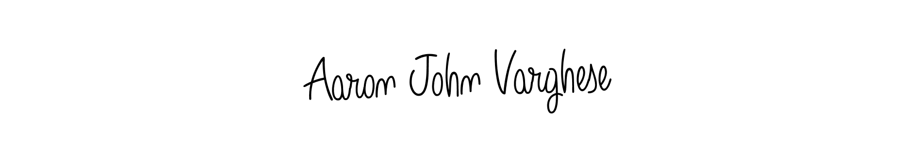 Use a signature maker to create a handwritten signature online. With this signature software, you can design (Angelique-Rose-font-FFP) your own signature for name Aaron John Varghese. Aaron John Varghese signature style 5 images and pictures png