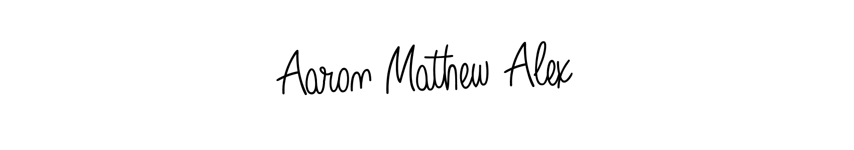 Make a beautiful signature design for name Aaron Mathew Alex. With this signature (Angelique-Rose-font-FFP) style, you can create a handwritten signature for free. Aaron Mathew Alex signature style 5 images and pictures png