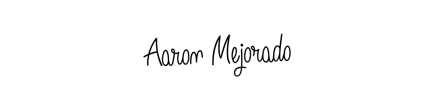 You should practise on your own different ways (Angelique-Rose-font-FFP) to write your name (Aaron Mejorado) in signature. don't let someone else do it for you. Aaron Mejorado signature style 5 images and pictures png