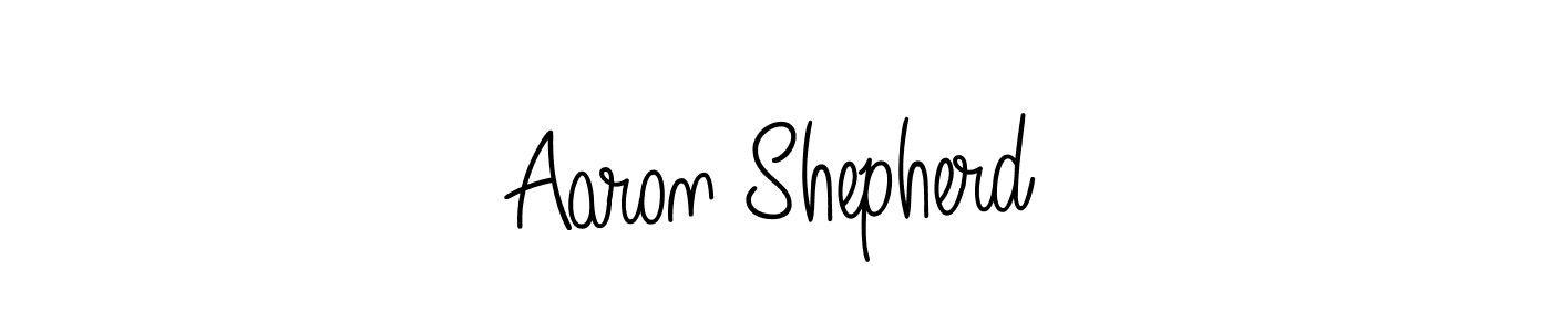 Use a signature maker to create a handwritten signature online. With this signature software, you can design (Angelique-Rose-font-FFP) your own signature for name Aaron Shepherd. Aaron Shepherd signature style 5 images and pictures png