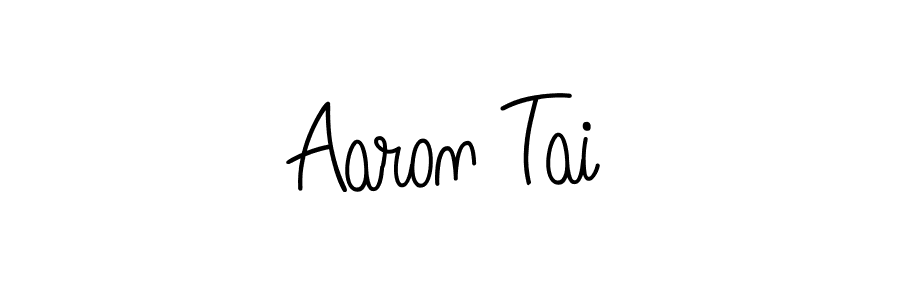 The best way (Angelique-Rose-font-FFP) to make a short signature is to pick only two or three words in your name. The name Aaron Tai include a total of six letters. For converting this name. Aaron Tai signature style 5 images and pictures png