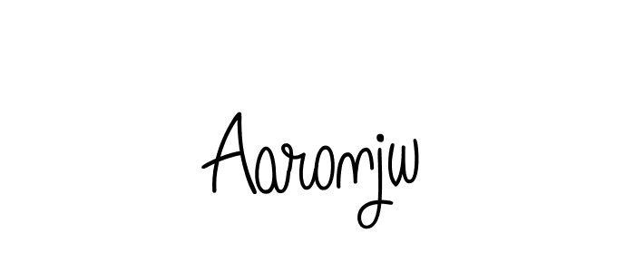 You should practise on your own different ways (Angelique-Rose-font-FFP) to write your name (Aaronjw) in signature. don't let someone else do it for you. Aaronjw signature style 5 images and pictures png