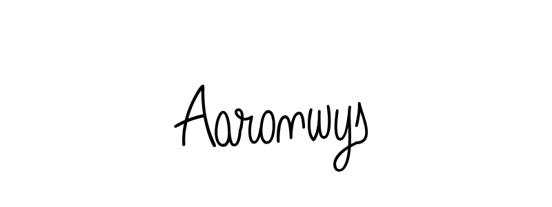 Make a beautiful signature design for name Aaronwys. With this signature (Angelique-Rose-font-FFP) style, you can create a handwritten signature for free. Aaronwys signature style 5 images and pictures png