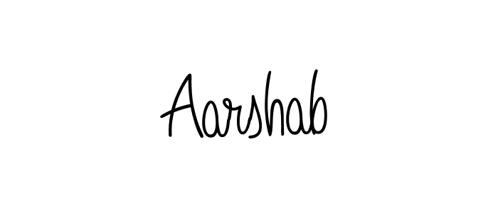 You should practise on your own different ways (Angelique-Rose-font-FFP) to write your name (Aarshab) in signature. don't let someone else do it for you. Aarshab signature style 5 images and pictures png