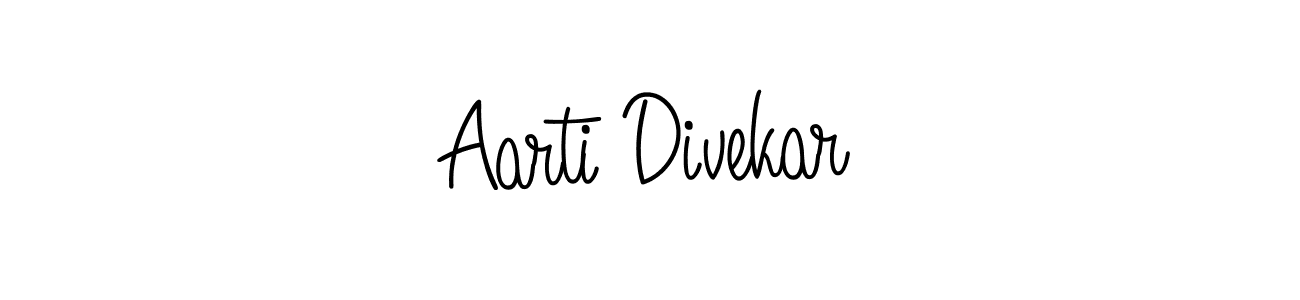 Make a beautiful signature design for name Aarti Divekar. With this signature (Angelique-Rose-font-FFP) style, you can create a handwritten signature for free. Aarti Divekar signature style 5 images and pictures png