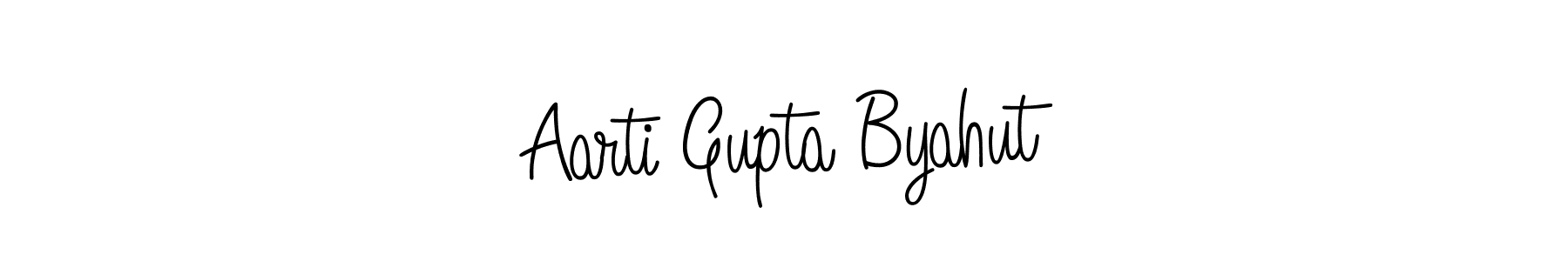Make a beautiful signature design for name Aarti Gupta Byahut. With this signature (Angelique-Rose-font-FFP) style, you can create a handwritten signature for free. Aarti Gupta Byahut signature style 5 images and pictures png