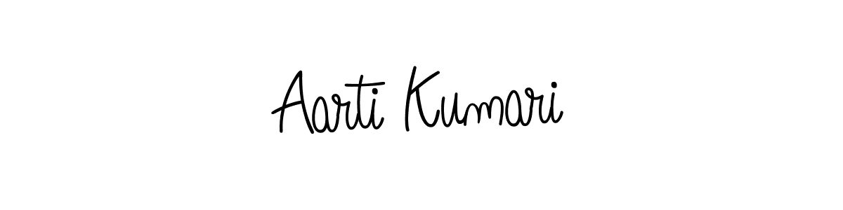 Make a beautiful signature design for name Aarti Kumari. With this signature (Angelique-Rose-font-FFP) style, you can create a handwritten signature for free. Aarti Kumari signature style 5 images and pictures png