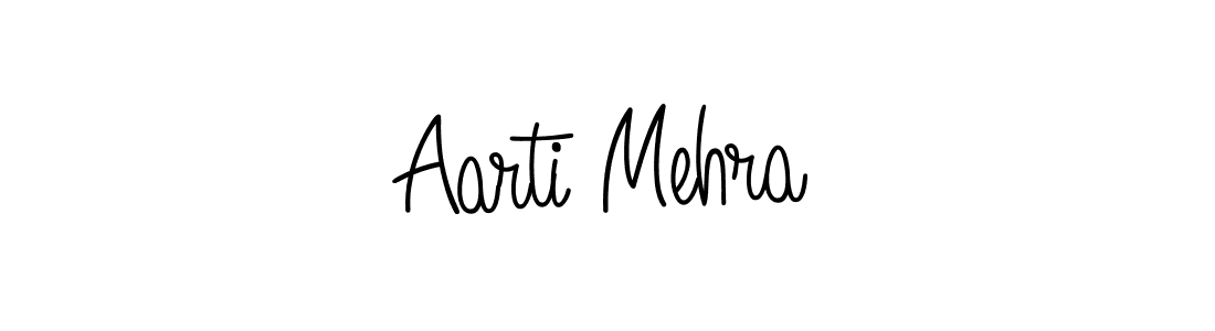 How to make Aarti Mehra name signature. Use Angelique-Rose-font-FFP style for creating short signs online. This is the latest handwritten sign. Aarti Mehra signature style 5 images and pictures png