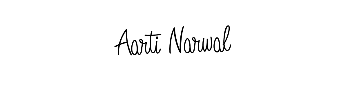 Use a signature maker to create a handwritten signature online. With this signature software, you can design (Angelique-Rose-font-FFP) your own signature for name Aarti Narwal. Aarti Narwal signature style 5 images and pictures png