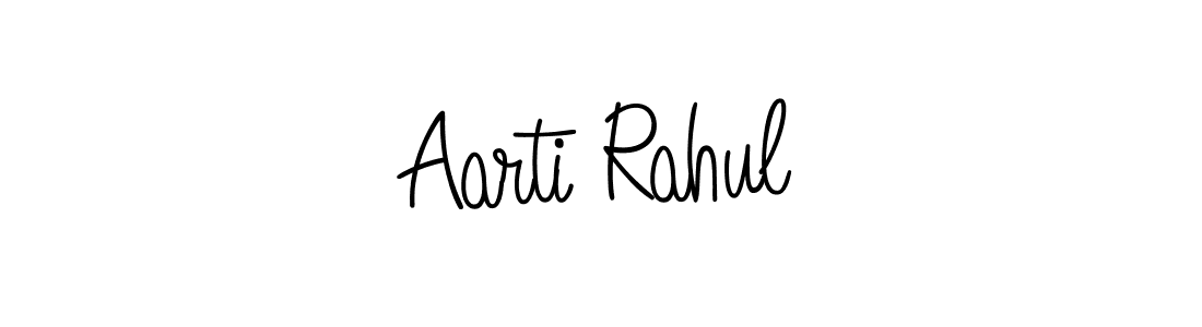 How to make Aarti Rahul name signature. Use Angelique-Rose-font-FFP style for creating short signs online. This is the latest handwritten sign. Aarti Rahul signature style 5 images and pictures png