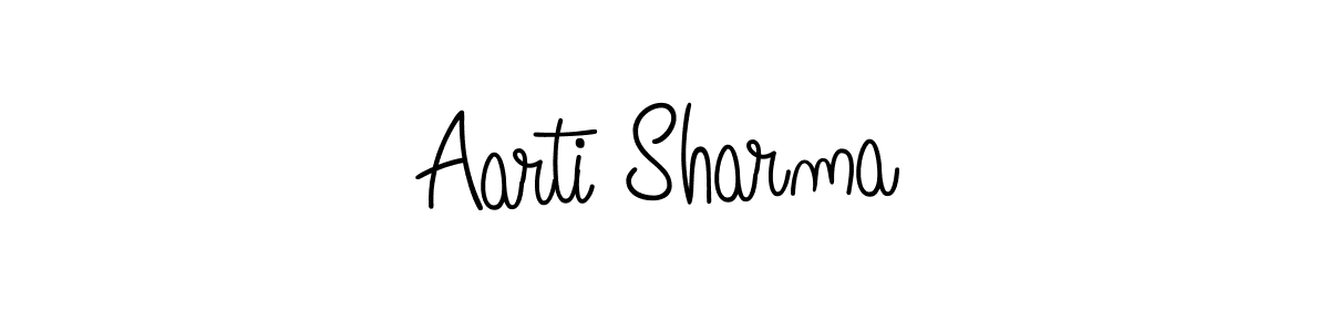 Make a beautiful signature design for name Aarti Sharma. With this signature (Angelique-Rose-font-FFP) style, you can create a handwritten signature for free. Aarti Sharma signature style 5 images and pictures png