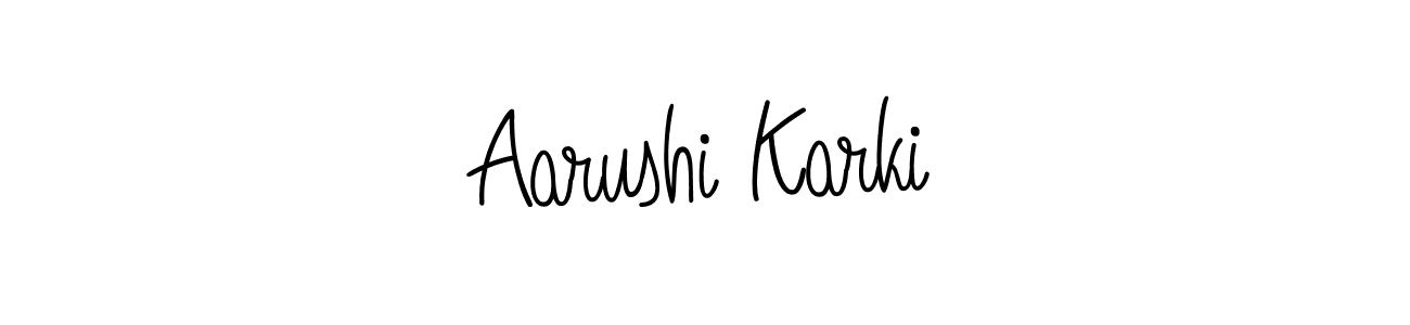 This is the best signature style for the Aarushi Karki name. Also you like these signature font (Angelique-Rose-font-FFP). Mix name signature. Aarushi Karki signature style 5 images and pictures png