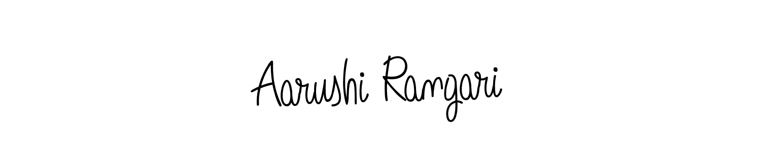 Use a signature maker to create a handwritten signature online. With this signature software, you can design (Angelique-Rose-font-FFP) your own signature for name Aarushi Rangari. Aarushi Rangari signature style 5 images and pictures png