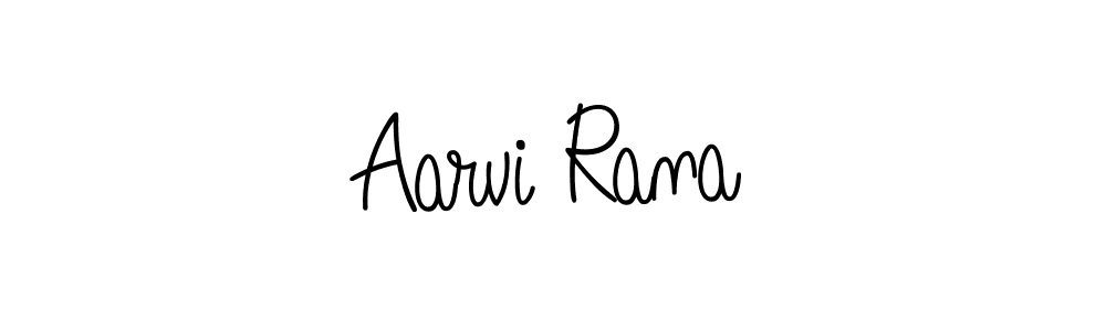 The best way (Angelique-Rose-font-FFP) to make a short signature is to pick only two or three words in your name. The name Aarvi Rana include a total of six letters. For converting this name. Aarvi Rana signature style 5 images and pictures png