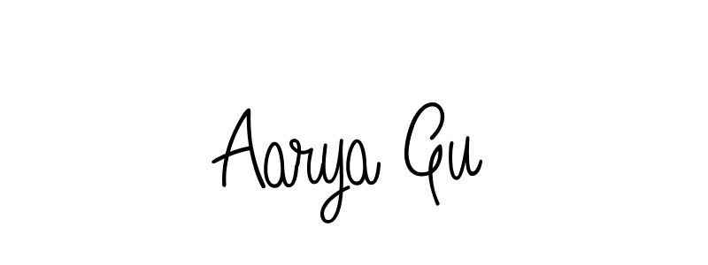 Design your own signature with our free online signature maker. With this signature software, you can create a handwritten (Angelique-Rose-font-FFP) signature for name Aarya Gu. Aarya Gu signature style 5 images and pictures png