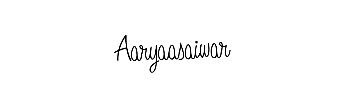 Make a beautiful signature design for name Aaryaasaiwar. With this signature (Angelique-Rose-font-FFP) style, you can create a handwritten signature for free. Aaryaasaiwar signature style 5 images and pictures png