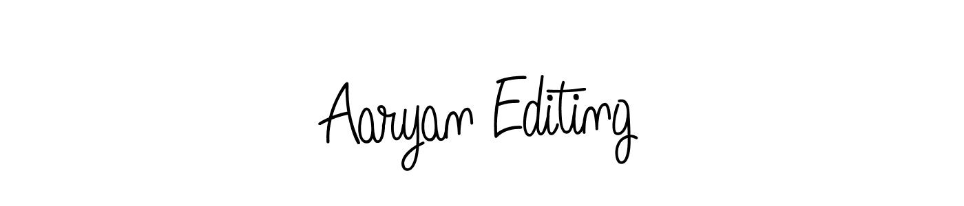 Make a beautiful signature design for name Aaryan Editing. With this signature (Angelique-Rose-font-FFP) style, you can create a handwritten signature for free. Aaryan Editing signature style 5 images and pictures png