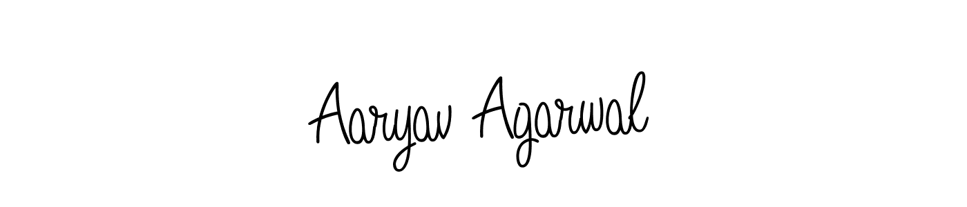 You should practise on your own different ways (Angelique-Rose-font-FFP) to write your name (Aaryav Agarwal) in signature. don't let someone else do it for you. Aaryav Agarwal signature style 5 images and pictures png