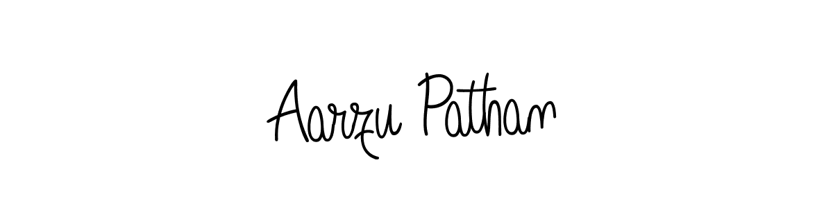 Use a signature maker to create a handwritten signature online. With this signature software, you can design (Angelique-Rose-font-FFP) your own signature for name Aarzu Pathan. Aarzu Pathan signature style 5 images and pictures png