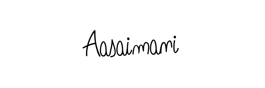 Use a signature maker to create a handwritten signature online. With this signature software, you can design (Angelique-Rose-font-FFP) your own signature for name Aasaimani. Aasaimani signature style 5 images and pictures png