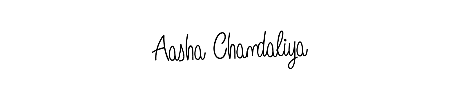 You should practise on your own different ways (Angelique-Rose-font-FFP) to write your name (Aasha Chandaliya) in signature. don't let someone else do it for you. Aasha Chandaliya signature style 5 images and pictures png