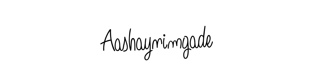 Design your own signature with our free online signature maker. With this signature software, you can create a handwritten (Angelique-Rose-font-FFP) signature for name Aashaynimgade. Aashaynimgade signature style 5 images and pictures png