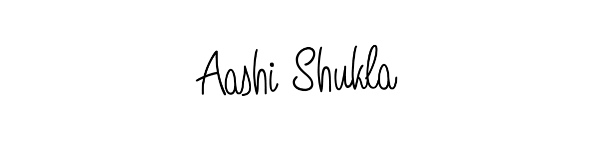 Use a signature maker to create a handwritten signature online. With this signature software, you can design (Angelique-Rose-font-FFP) your own signature for name Aashi Shukla. Aashi Shukla signature style 5 images and pictures png