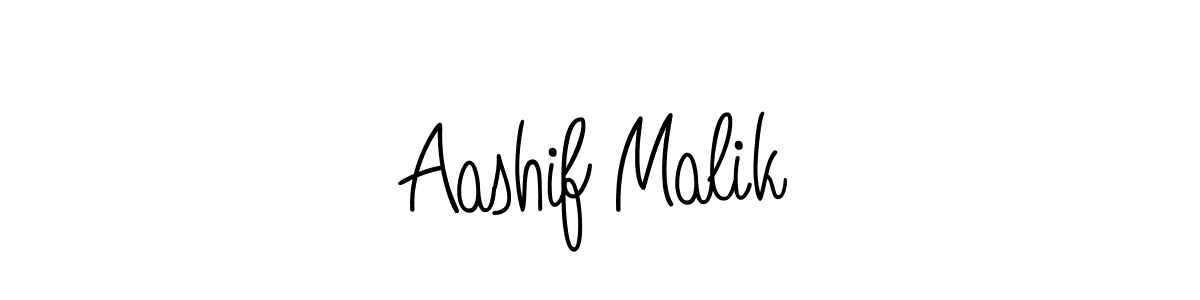 You should practise on your own different ways (Angelique-Rose-font-FFP) to write your name (Aashif Malik) in signature. don't let someone else do it for you. Aashif Malik signature style 5 images and pictures png