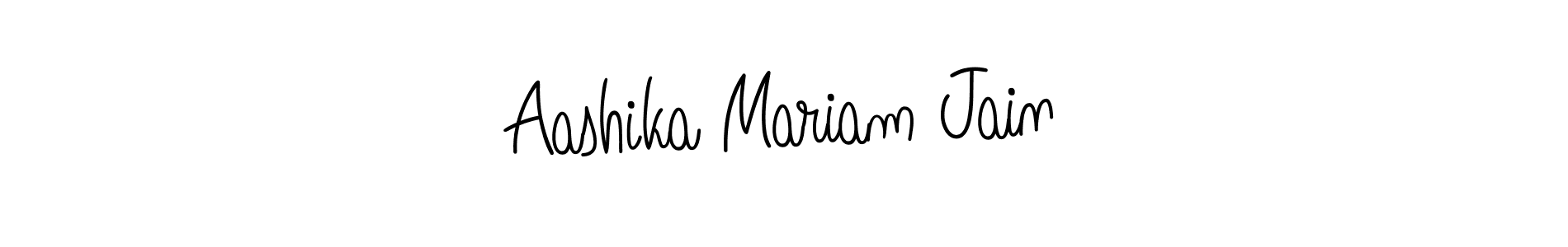 Aashika Mariam Jain stylish signature style. Best Handwritten Sign (Angelique-Rose-font-FFP) for my name. Handwritten Signature Collection Ideas for my name Aashika Mariam Jain. Aashika Mariam Jain signature style 5 images and pictures png