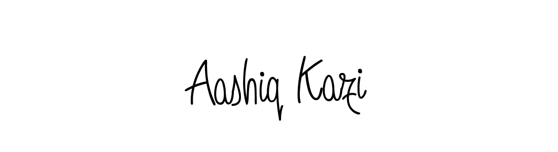 Make a beautiful signature design for name Aashiq Kazi. With this signature (Angelique-Rose-font-FFP) style, you can create a handwritten signature for free. Aashiq Kazi signature style 5 images and pictures png