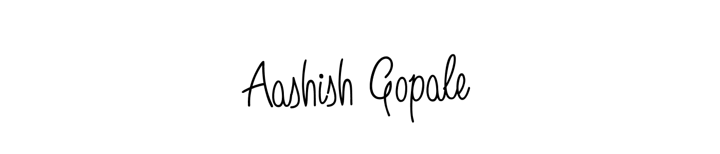 How to make Aashish Gopale name signature. Use Angelique-Rose-font-FFP style for creating short signs online. This is the latest handwritten sign. Aashish Gopale signature style 5 images and pictures png