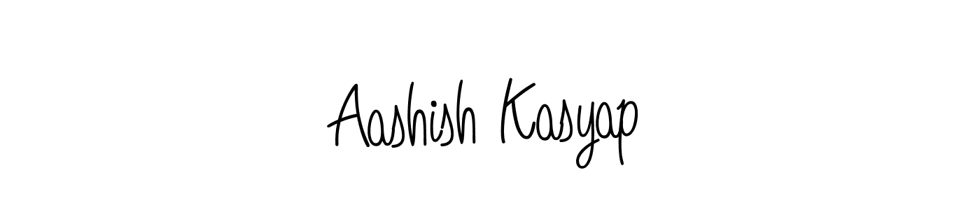 Use a signature maker to create a handwritten signature online. With this signature software, you can design (Angelique-Rose-font-FFP) your own signature for name Aashish Kasyap. Aashish Kasyap signature style 5 images and pictures png