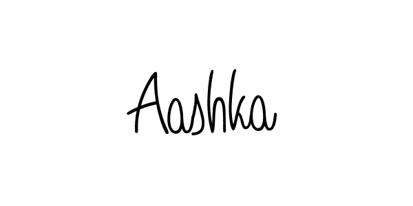 Use a signature maker to create a handwritten signature online. With this signature software, you can design (Angelique-Rose-font-FFP) your own signature for name Aashka. Aashka signature style 5 images and pictures png