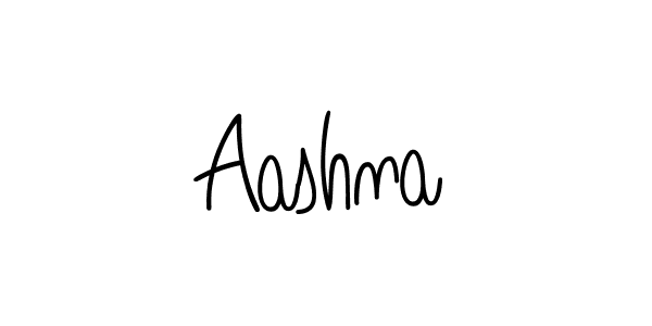 Design your own signature with our free online signature maker. With this signature software, you can create a handwritten (Angelique-Rose-font-FFP) signature for name Aashna. Aashna signature style 5 images and pictures png