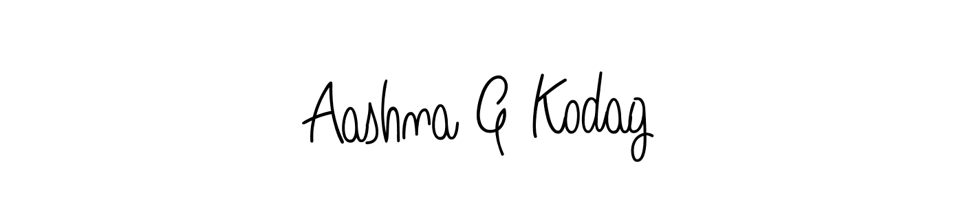 Create a beautiful signature design for name Aashna G Kodag. With this signature (Angelique-Rose-font-FFP) fonts, you can make a handwritten signature for free. Aashna G Kodag signature style 5 images and pictures png