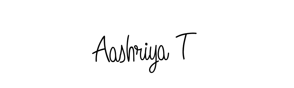 Aashriya T stylish signature style. Best Handwritten Sign (Angelique-Rose-font-FFP) for my name. Handwritten Signature Collection Ideas for my name Aashriya T. Aashriya T signature style 5 images and pictures png