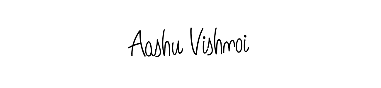 Design your own signature with our free online signature maker. With this signature software, you can create a handwritten (Angelique-Rose-font-FFP) signature for name Aashu Vishnoi. Aashu Vishnoi signature style 5 images and pictures png