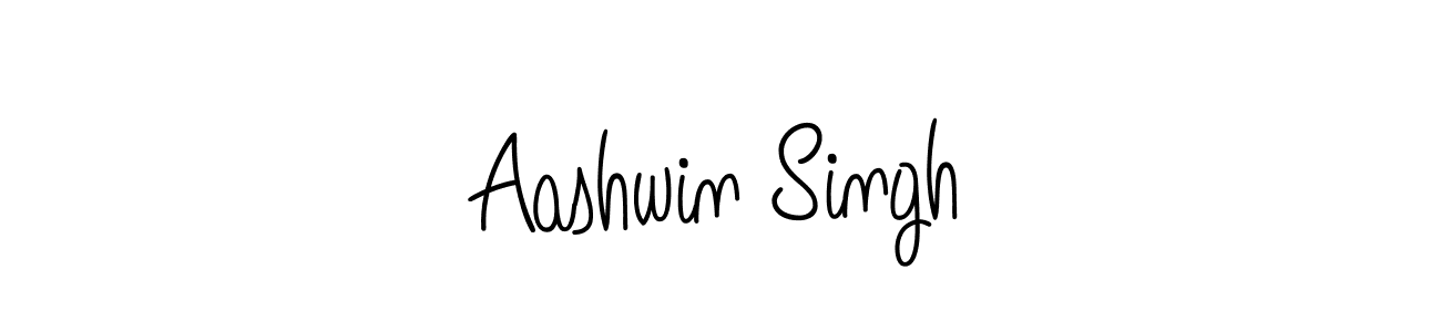 Make a beautiful signature design for name Aashwin Singh. With this signature (Angelique-Rose-font-FFP) style, you can create a handwritten signature for free. Aashwin Singh signature style 5 images and pictures png