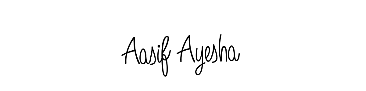 Make a beautiful signature design for name Aasif Ayesha. With this signature (Angelique-Rose-font-FFP) style, you can create a handwritten signature for free. Aasif Ayesha signature style 5 images and pictures png