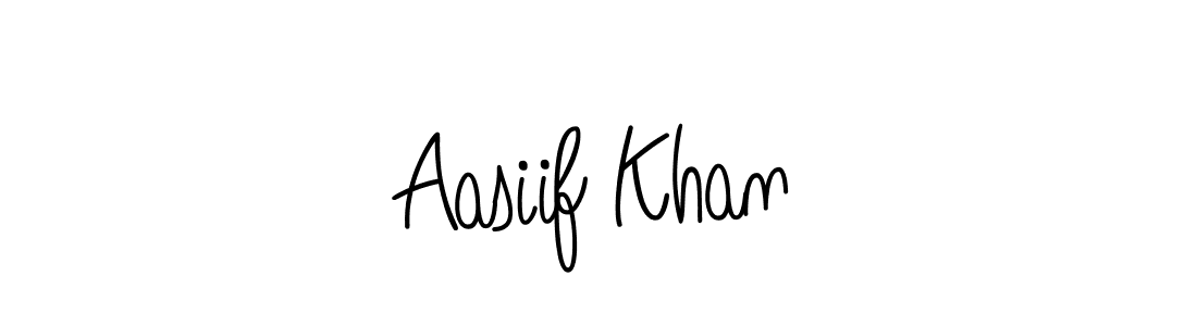 Use a signature maker to create a handwritten signature online. With this signature software, you can design (Angelique-Rose-font-FFP) your own signature for name Aasiif Khan. Aasiif Khan signature style 5 images and pictures png