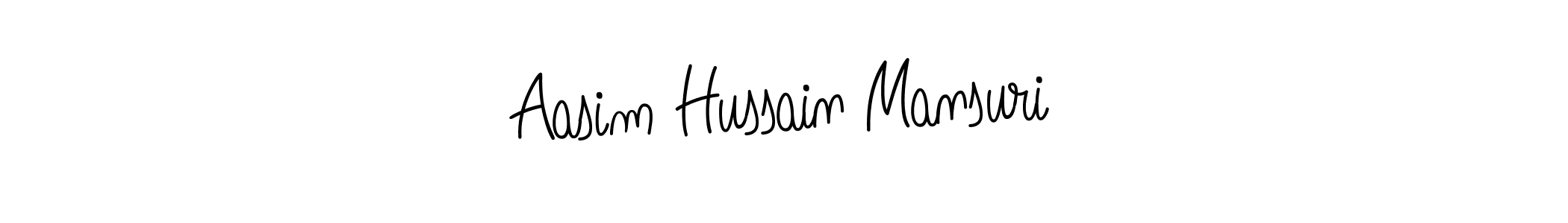 Use a signature maker to create a handwritten signature online. With this signature software, you can design (Angelique-Rose-font-FFP) your own signature for name Aasim Hussain Mansuri. Aasim Hussain Mansuri signature style 5 images and pictures png