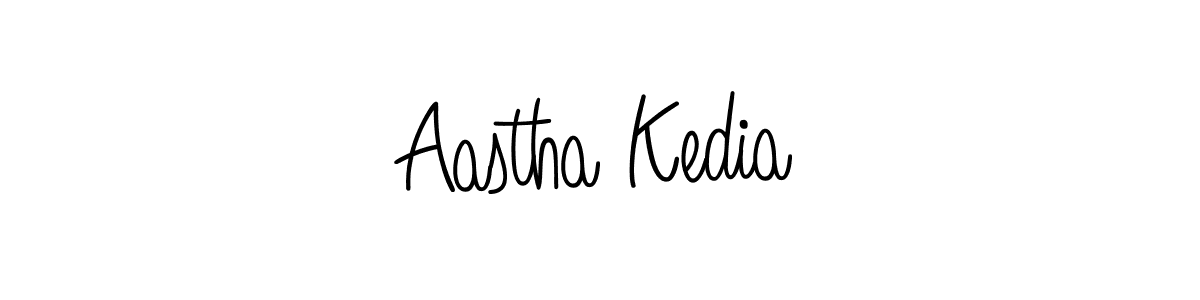 Make a beautiful signature design for name Aastha Kedia. With this signature (Angelique-Rose-font-FFP) style, you can create a handwritten signature for free. Aastha Kedia signature style 5 images and pictures png