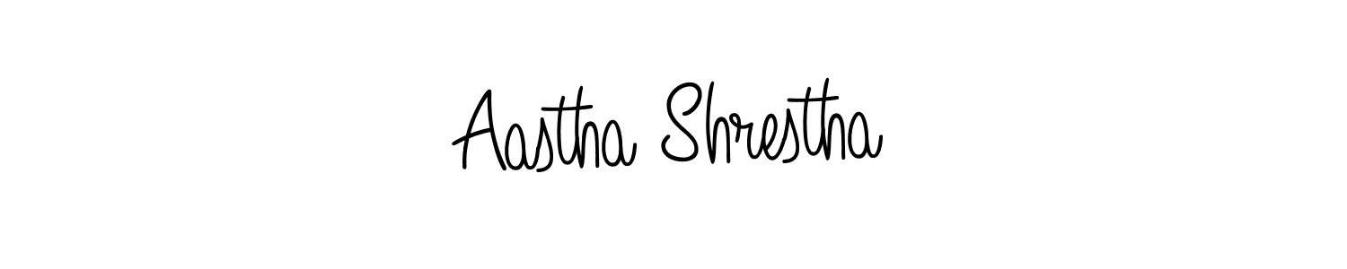 How to make Aastha Shrestha name signature. Use Angelique-Rose-font-FFP style for creating short signs online. This is the latest handwritten sign. Aastha Shrestha signature style 5 images and pictures png