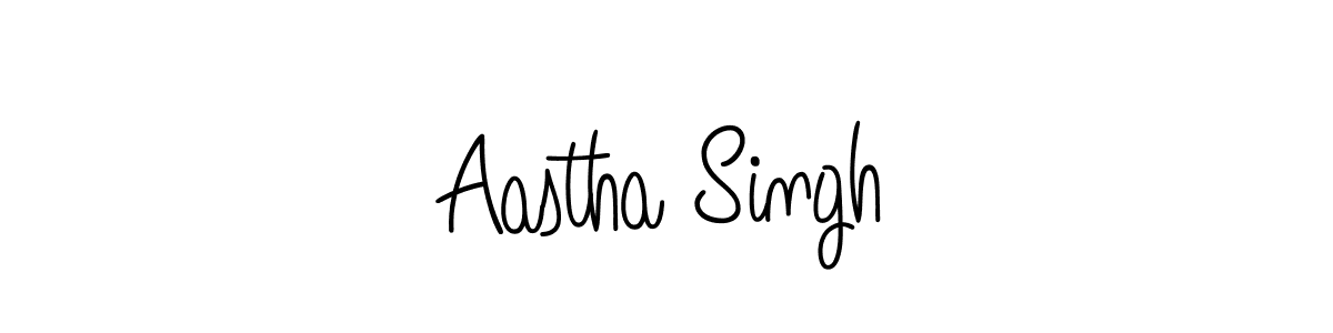 How to make Aastha Singh name signature. Use Angelique-Rose-font-FFP style for creating short signs online. This is the latest handwritten sign. Aastha Singh signature style 5 images and pictures png