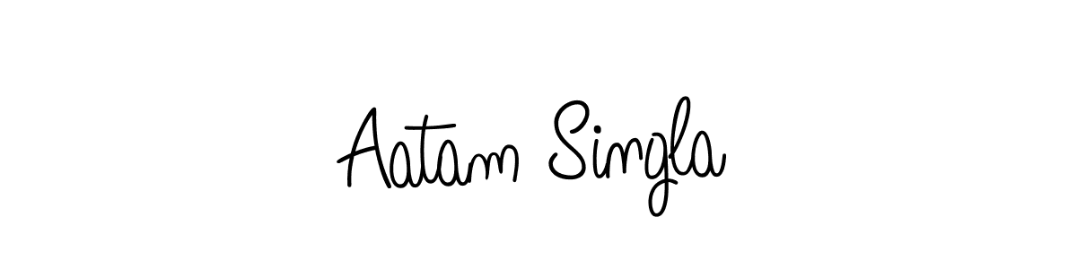 Make a beautiful signature design for name Aatam Singla. With this signature (Angelique-Rose-font-FFP) style, you can create a handwritten signature for free. Aatam Singla signature style 5 images and pictures png