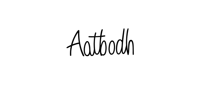 Make a beautiful signature design for name Aatbodh. With this signature (Angelique-Rose-font-FFP) style, you can create a handwritten signature for free. Aatbodh signature style 5 images and pictures png