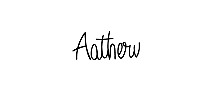 You should practise on your own different ways (Angelique-Rose-font-FFP) to write your name (Aatherv) in signature. don't let someone else do it for you. Aatherv signature style 5 images and pictures png